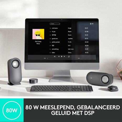 Logitech Z407 | 2.1 Bluetooth Luidsprekerset | Draadloze Afstandsbediening | Subwoofer | 80W RMS