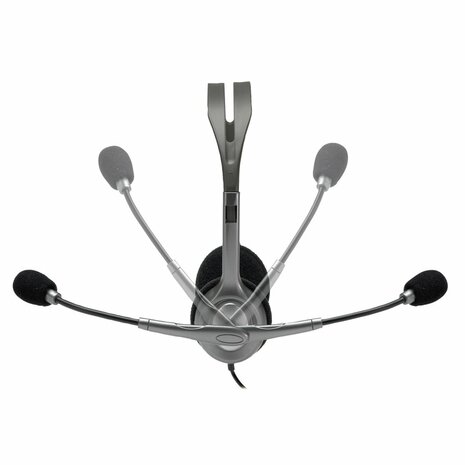 Logitech H110 | On-Ear Bedraade 3,5mm Koptelefoon met Microfoon | Zwart/Zilver