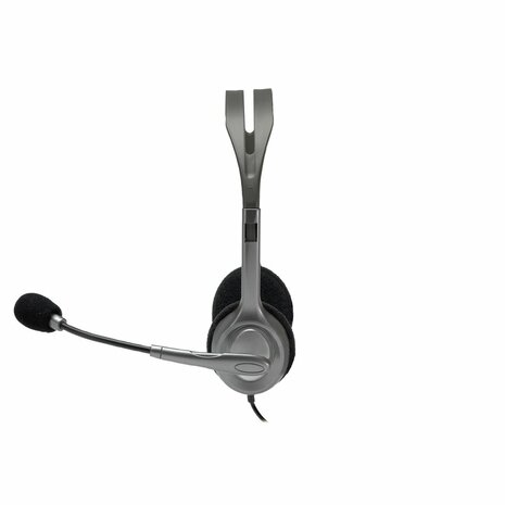 Logitech H110 | On-Ear Bedraade 3,5mm Koptelefoon met Microfoon | Zwart/Zilver
