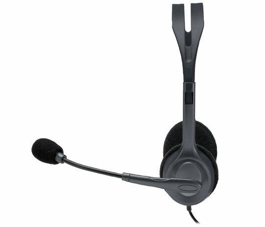 Logitech H111 | On-Ear Bedraade 3,5mm Koptelefoon met Microfoon | Grijs