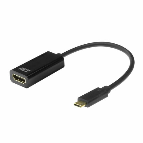 ACT AC7305 video kabel adapter 0,15 m USB Type-C HDMI Type A (Standaard) Zwart