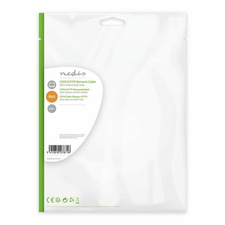 Nedis netwerkkabel | Cat6 | SF/UTP (S-FTP) | 3 m | Geel | CCGP85221YE30