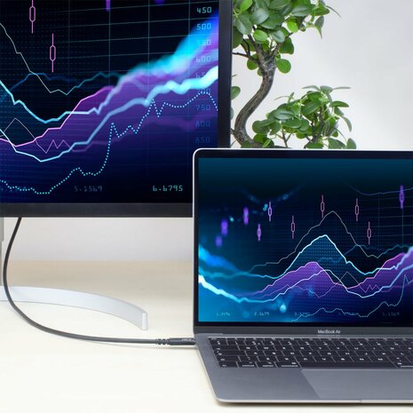 ACT AC7451 | USB4 Gen 3x2 Kabel | USB-C naar USB-C | 0.8m | Zwart