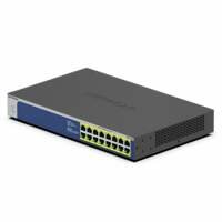 NETGEAR GS516PP Unmanaged Gigabit Ethernet (10/100/1000) Power over Ethernet (PoE) Blauw, Grijs