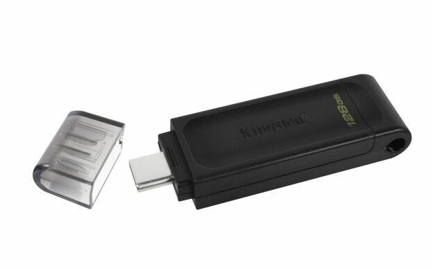 Kingston Technology DataTraveler 70 USB flash drive 128 GB USB Type-C 3.2 Gen 1 (3.1 Gen 1) Zwart