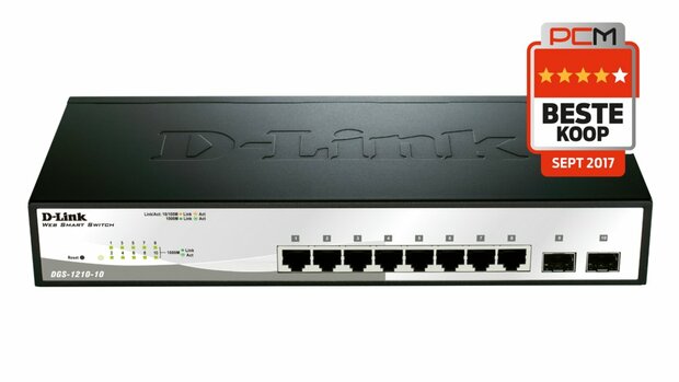 D-Link DGS-1210-10 netwerk-switch Managed L2 Gigabit Ethernet (10/100/1000) 1U Zwart, Grijs