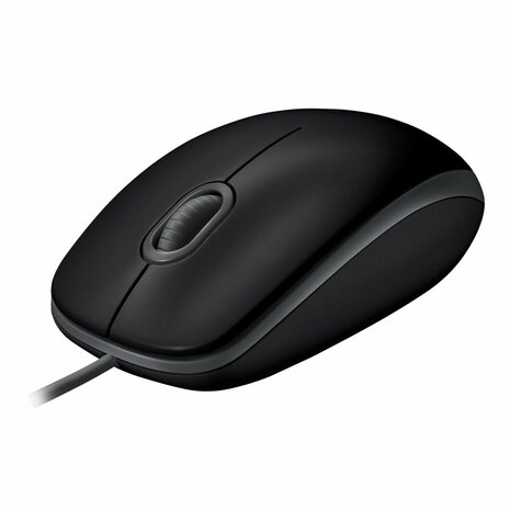 Logitech B110 Silent | Bekabelde Muis | Links- en Rechtshandig | USB-A | 800 DPI | Zwart