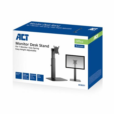 ACT AC8331 flat panel bureau steun 81,3 cm (32") Vrijstaand Zwart