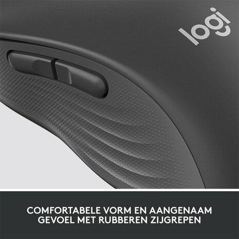 Logitech Signature M650 Large | Draadloze Muis | Rechtshandig | RF + Bluetooth | 2000 DPI | Grafiet