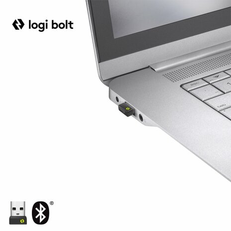 Logitech Signature M650 for Business | Draadloze Muis | Rechtshandig | RF + Bluetooth | 4000 DPI | Grafiet