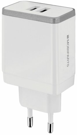 Mobiparts Wall Charger Dual USB 2.4A White