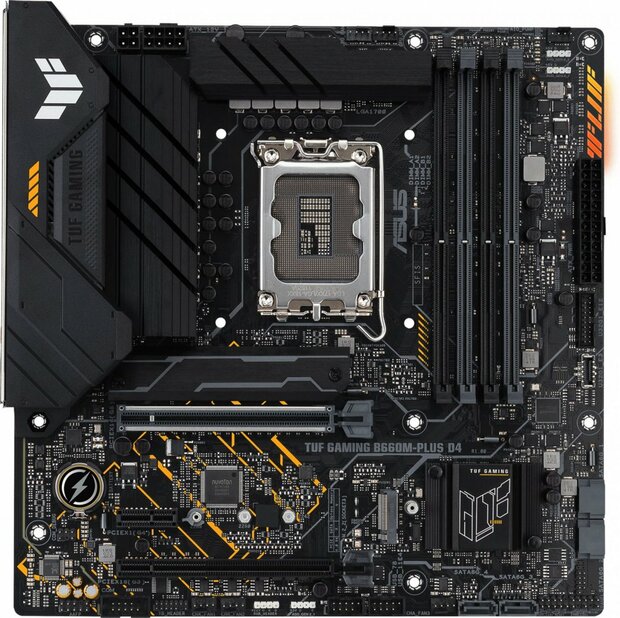 ASUS TUF GAMING B760M-PLUS D4 | Socket LGA 1700 | Intel B760 | 4xDDR4 | Micro-ATX | Moederbord | Open Box
