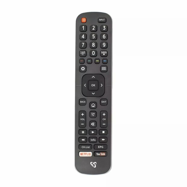 SBOX RC-01405 | Afstandsbediening | Geschikt voor Hisense TV&#039;s | Zwart