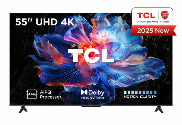 TCL 55V6C | 55&quot; 4K Ultra HD DLED Smart TV | Google TV | Dolby Vision | 60Hz (2025)