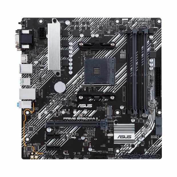 ASUS PRIME B450M-A II | Socket AM4 | AMD B450 | 4xDDR4 | Micro-ATX | Moederbord