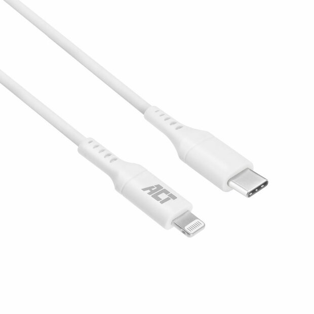 ACT kabel | USB-C naar Lightning | 1 m | Wit | AC3014
