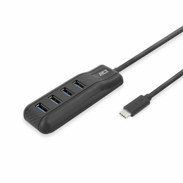 ACT AC6420 | USB 3.2 Gen 1 (3.1 Gen 1) Type-C Interface Hub | 5000 Mbit/s | Zwart