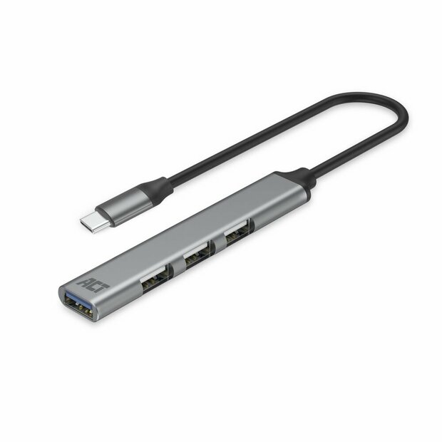 ACT AC6425 | USB 3.2 Gen 1 Interface Hub | Type-C | 5 Gbps | Grijs