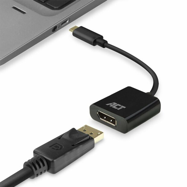 ACT AC7320 | USB-C naar DisplayPort Adapter | 0,15 m | Zwart