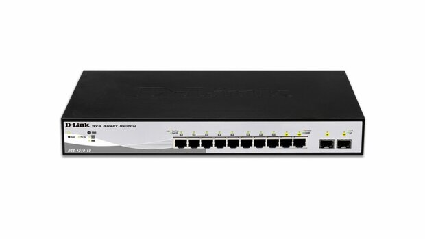 D-Link DGS-1210-10 | 10-poorts Gigabit Smart Switch | 8 RJ45 + 2 SFP | VLAN/QoS | Web/CLI-beheer