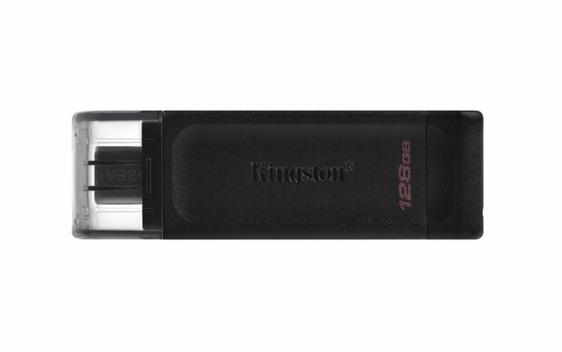 Kingston DataTraveler 70 | 128GB USB-C 3.2 Flash Drive | Zwart