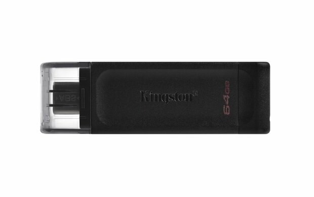 Kingston DataTraveler 70 | 64GB USB-C 3.2 Flash Drive | Zwart