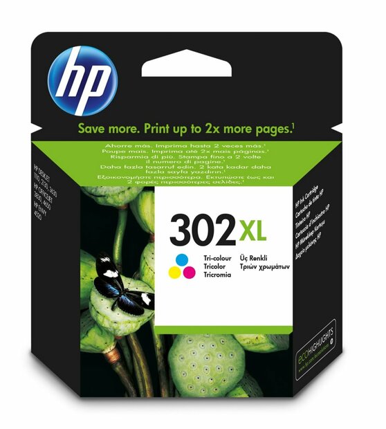 HP 302XL | Originele High-Capacity Drie-Kleuren Inktcartridge