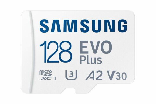 Samsung EVO Plus | MicroSDXC | 128GB | Class 10 | UHS-I U3 | Betrouwbare Opslag
