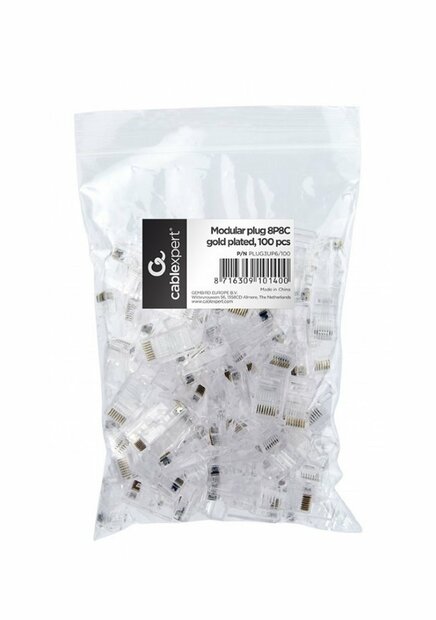 Cablexpert kabel-connector | 1 stuk | Transparant | PLUG3UP6/100