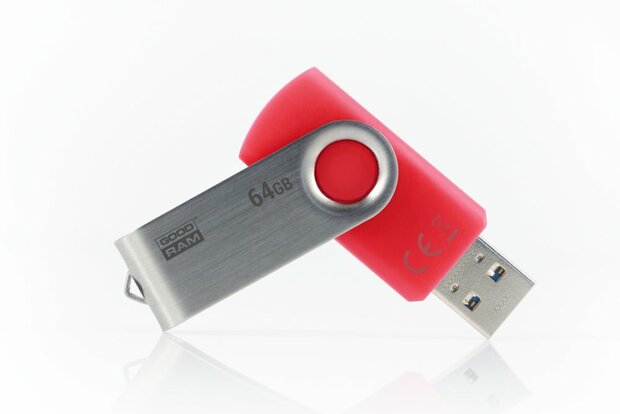 Goodram UTS3 Twister | 64GB USB-A 3.2 Flash Drive | Rood