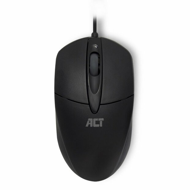 ACT AC5005 | Bedrade Muis | Links- en Rechtshandig | USB-A | 1000 DPI | Zwart