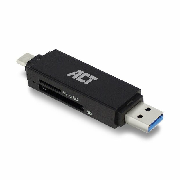 ACT AC6375 | Geheugenkaartlezer | USB 3.2 Gen 1 | Zwart