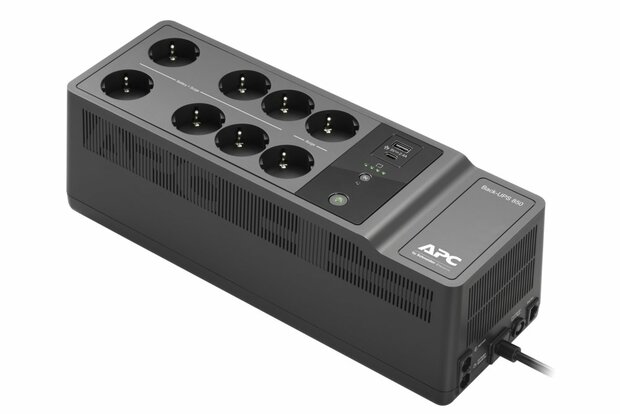 APC Back-UPS BE850G2-GR | 850 VA | 8 Schuko Stopcontacten (6 op Accu) | USB Type-A &amp; C | AVR Spanningstabilisatie | Bescherming tegen Stroomstoringen