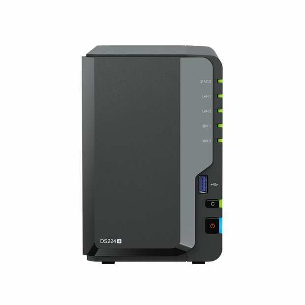 Synology DiskStation DS224+ NAS | 2 Drive Bays | Intel J4125 | 2x Gigabit Ethernet | Zwart