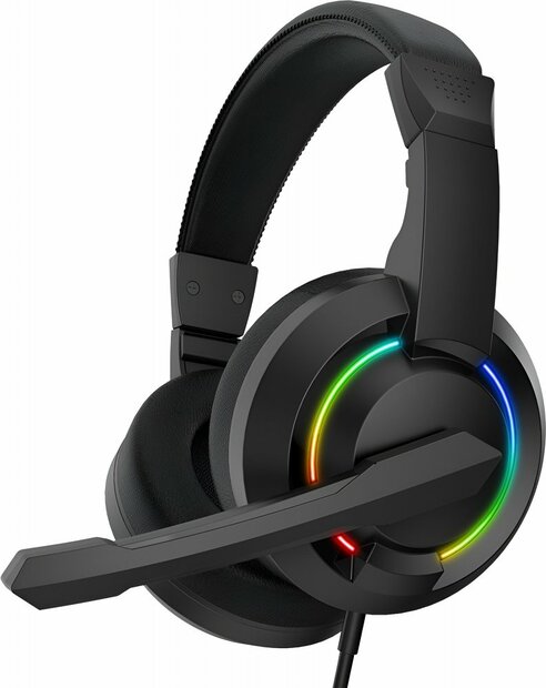 Baracuda HYDRA RGB Rainbow | Gaming Headset 3,5mm &amp; USB | Zwart