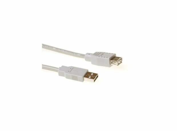 ACT | USB 2.0 Verlengkabel | USB-A Male naar USB-A Female | Ivoor
