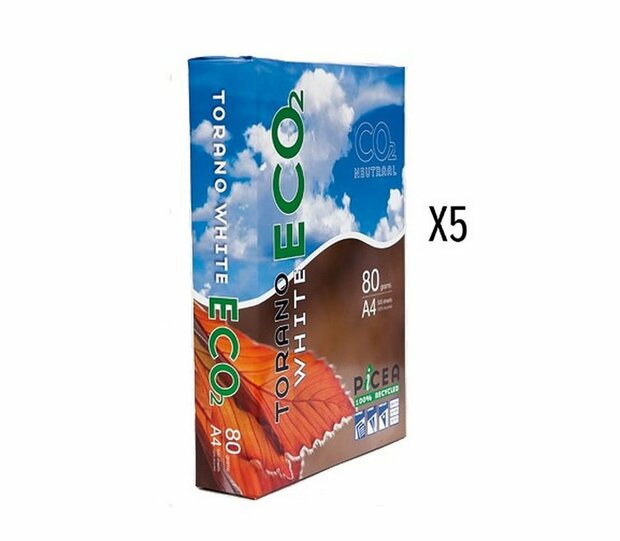 Printpapier Torano White | A4 | 80 g/m&sup2; | 5x500 Pack