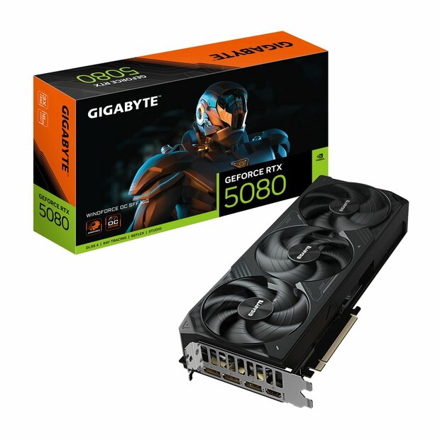 GIGABYTE GeForce RTX 5080 WINDFORCE OC SFF | 16GB GDDR7 | DLSS 4 | Videokaart | Nvidia GPU