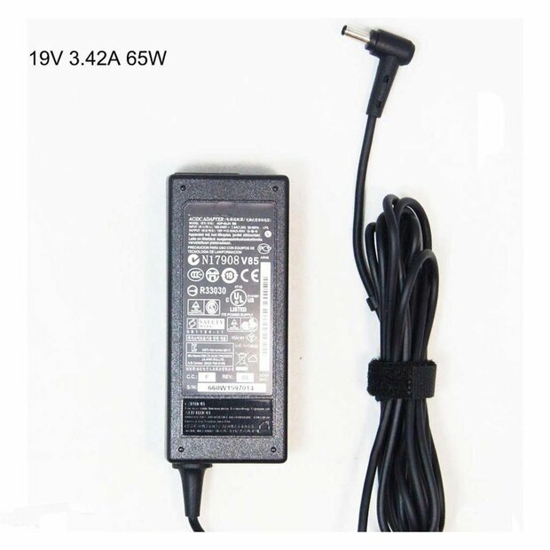 65W Oplader | Adapter voor ASUS B400A | 10.5 mm connector met center pin | Zwart