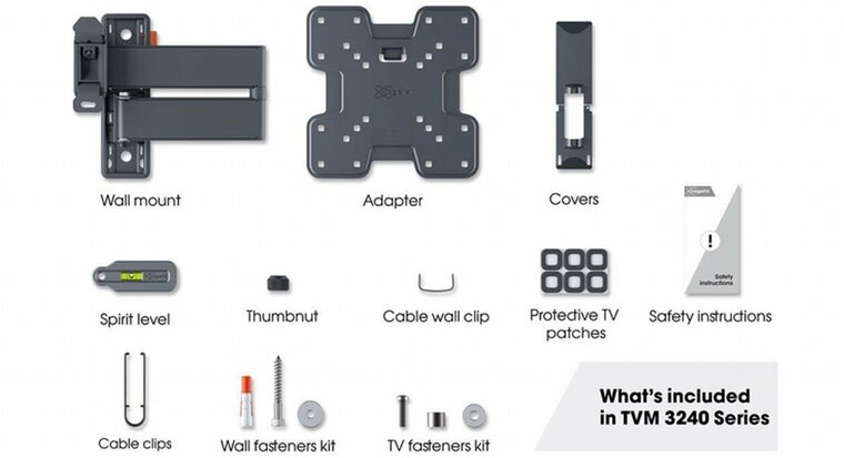 Vogel&#039;s Comfort TVM3605 | Draai- en kantelbare TV-beugel | 19-43&quot; | max 15kg | VESA 400x400