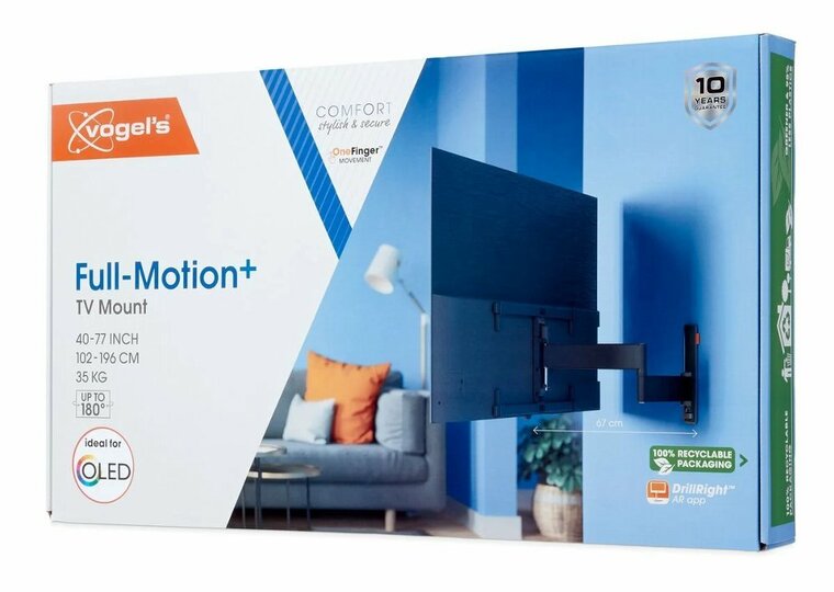 Vogel&#039;s Comfort TVM3665 | Draai- en kantelbare TV-beugel voor OLED | 40-77&quot; | max 35kg | VESA 600x400