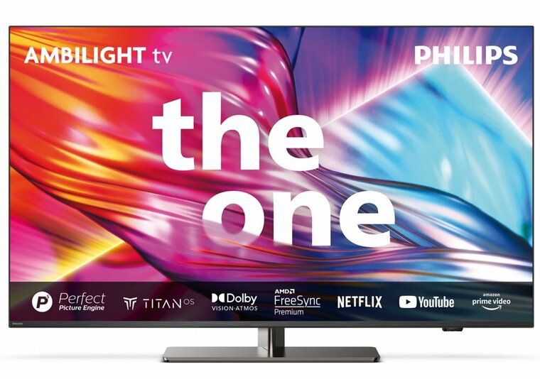 Philips The One 55PUS8949 | 55&quot; 4K Ultra HD LED Ambilight Smart TV | Titan OS | Dolby Vision | AI Sound | 144Hz