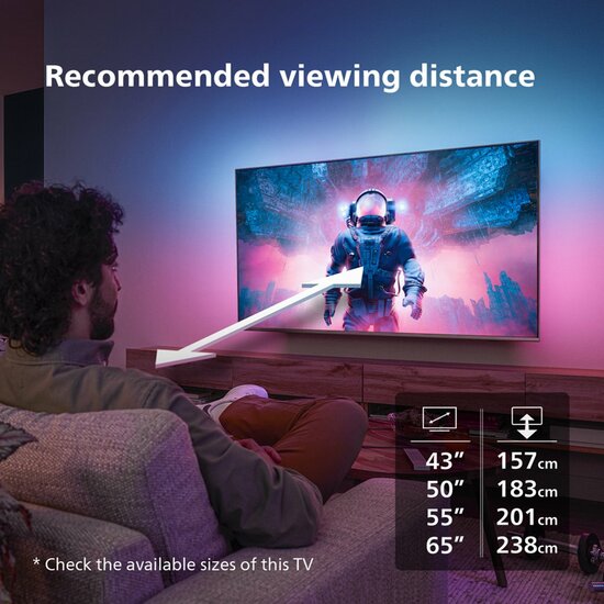 Philips The One 55PUS8949 | 55&quot; 4K Ultra HD LED Ambilight Smart TV | Titan OS | Dolby Vision | AI Sound | 144Hz