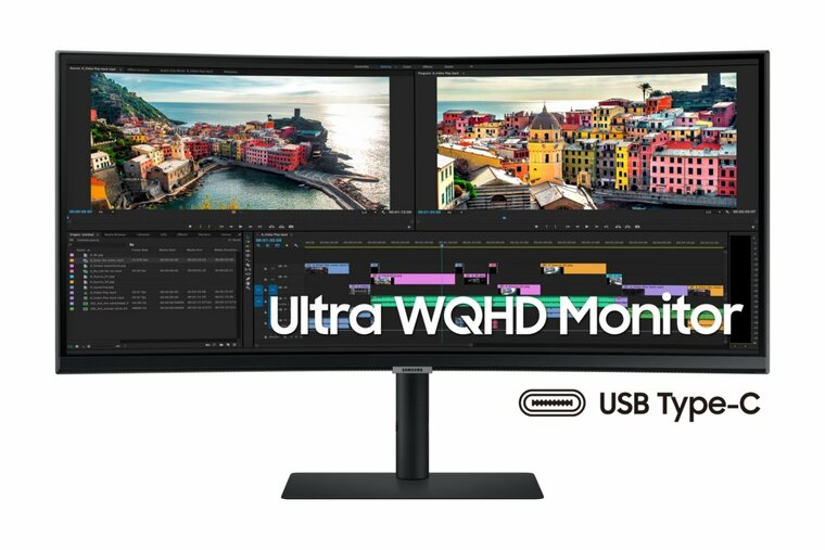 Samsung LS34A650UBUXEN 34&quot; | 3440x1440 UWQHD VA | 100Hz | 1000R Curved | HDR10 | USB-C | Monitor | Open Box