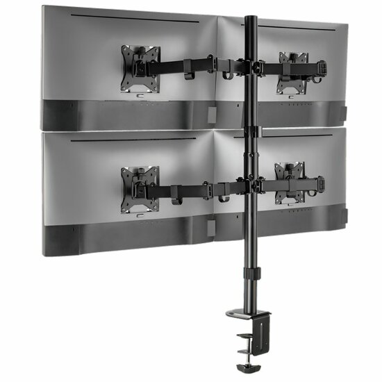 SBOX LCD-352/4-2 | Verstelbare Monitor-bureaubeugel | Tot 32&quot; | Max 9kg | VESA 100x100 | 4 Monitoren