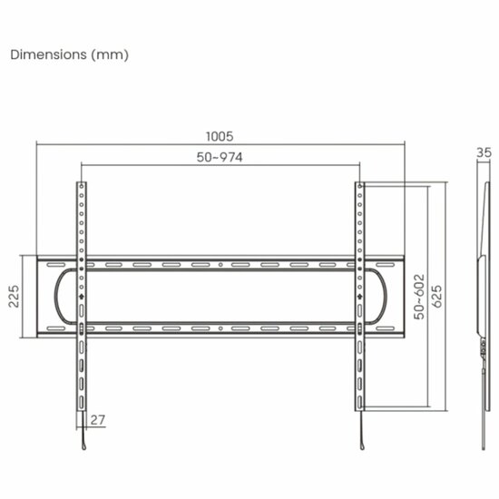 SBOX PLB-7369F | TV-beugel | 60-120&quot; | Max 120kg | VESA 900x600