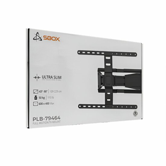 SBOX PLB-79464 | Verstelbare TV-beugel | 43-90&quot; | Max 50kg | VESA 600x400