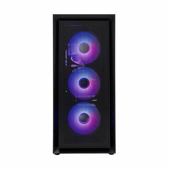 White Shark WARHEAD | Midi Tower Case | Inclusief 4 RGB Fans | Zwart