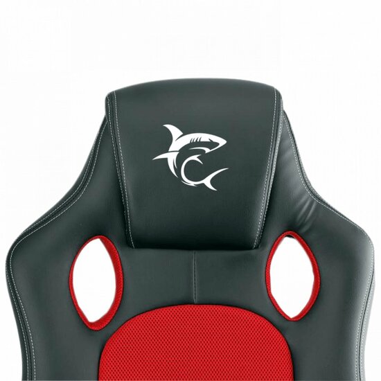 White Shark KING&#039;S THRONE | Universele Gamestoel | Gestoffeerde Gevoerde Zitting | Zwart/Rood