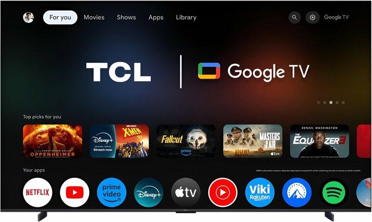 TCL 98T8C 98&rdquo; | Grote 4K QLED Smart TV | Supersnel 144Hz &amp; Dolby Vision | Google TV + WiFi